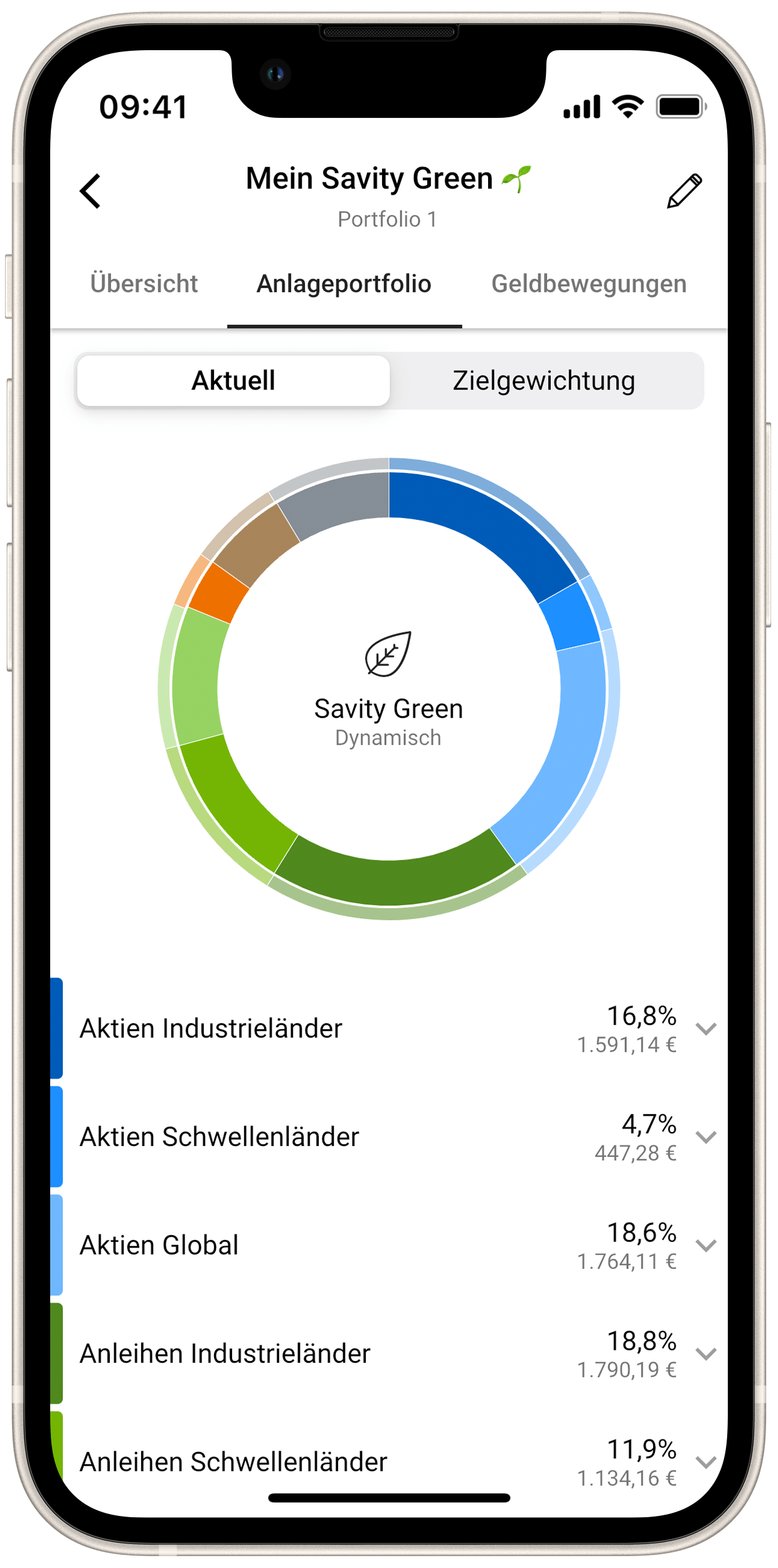 Vorschau Savity App