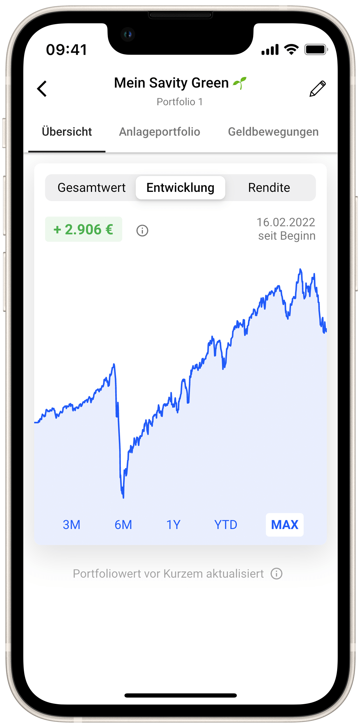 Vorschau Savity App