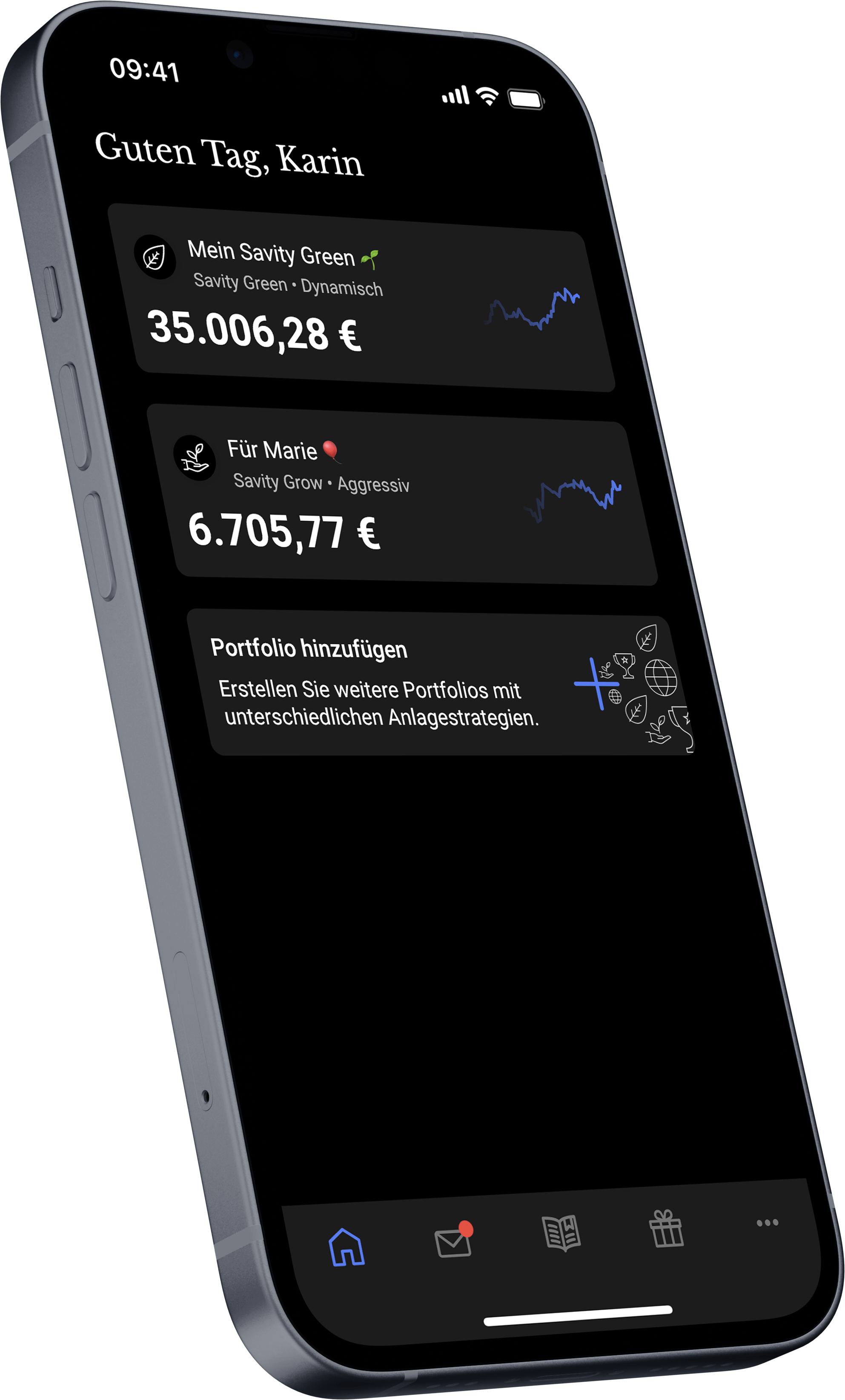 Vorschau Savity App