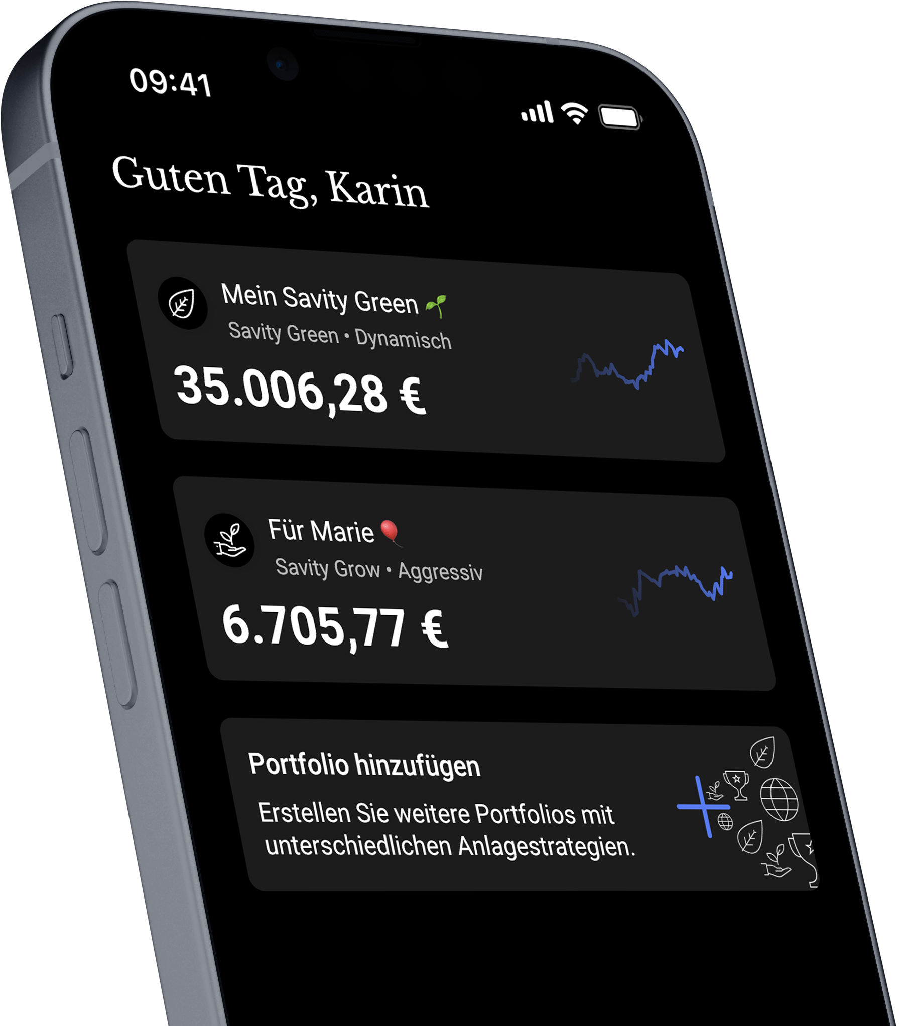 Vorschau Savity App