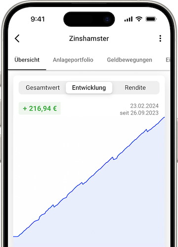 Zinshamster-Portfolio in der Savity App